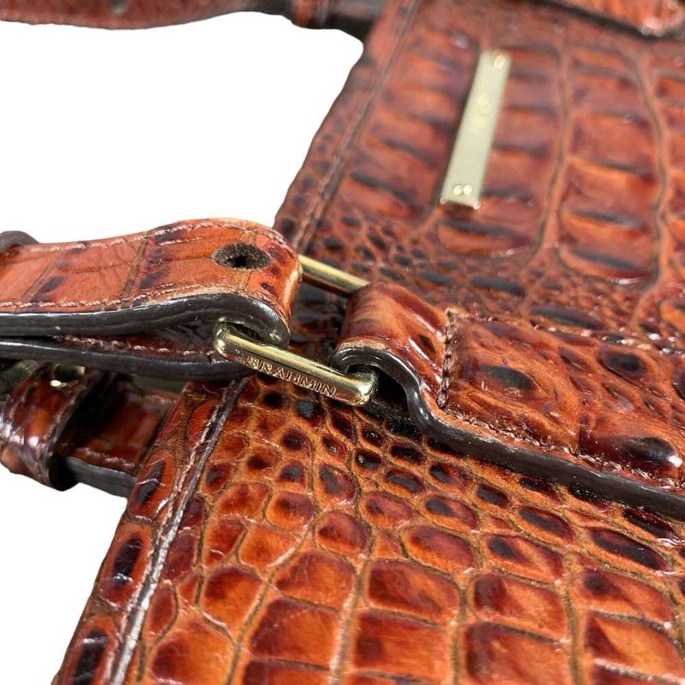 Brahmin Pecan Melbourne Croc-Embossed Brown Leath… - image 7