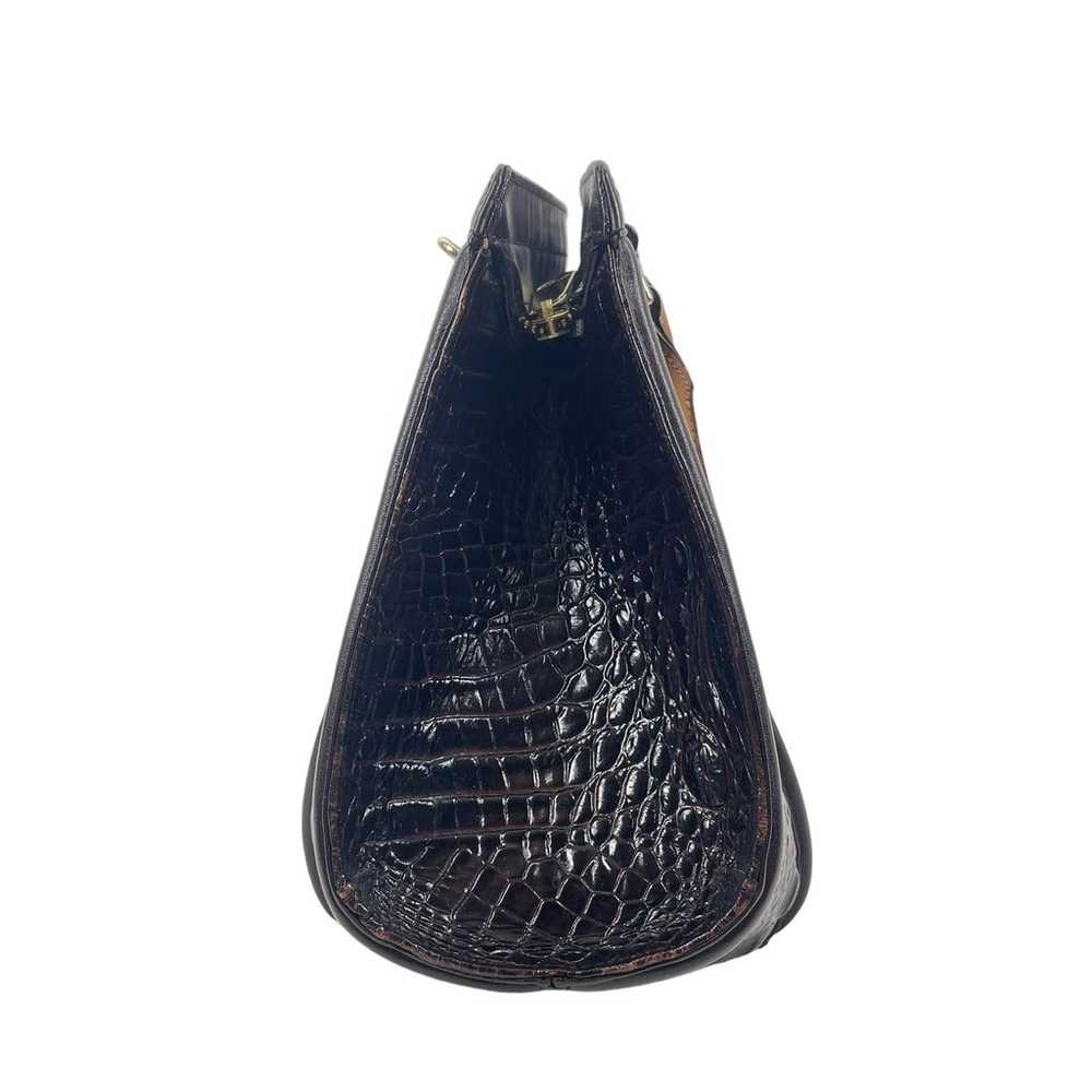 Brahmin Arden Satchel Bag Purse Leather Croc Embo… - image 2