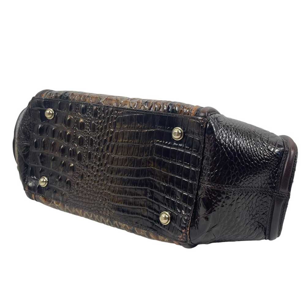 Brahmin Arden Satchel Bag Purse Leather Croc Embo… - image 3