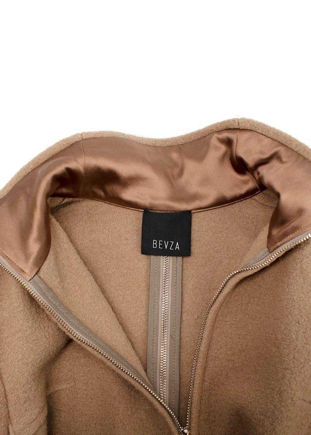 Managed by hewi Bevza Camel Longline Wool Coat wi… - image 3