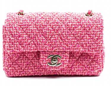 Product Details Pink Fuschia Tweed Mini Rectangul… - image 1