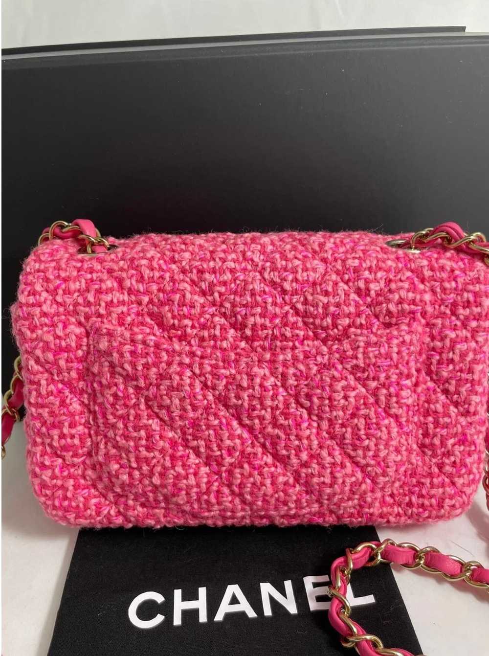 Product Details Pink Fuschia Tweed Mini Rectangul… - image 3