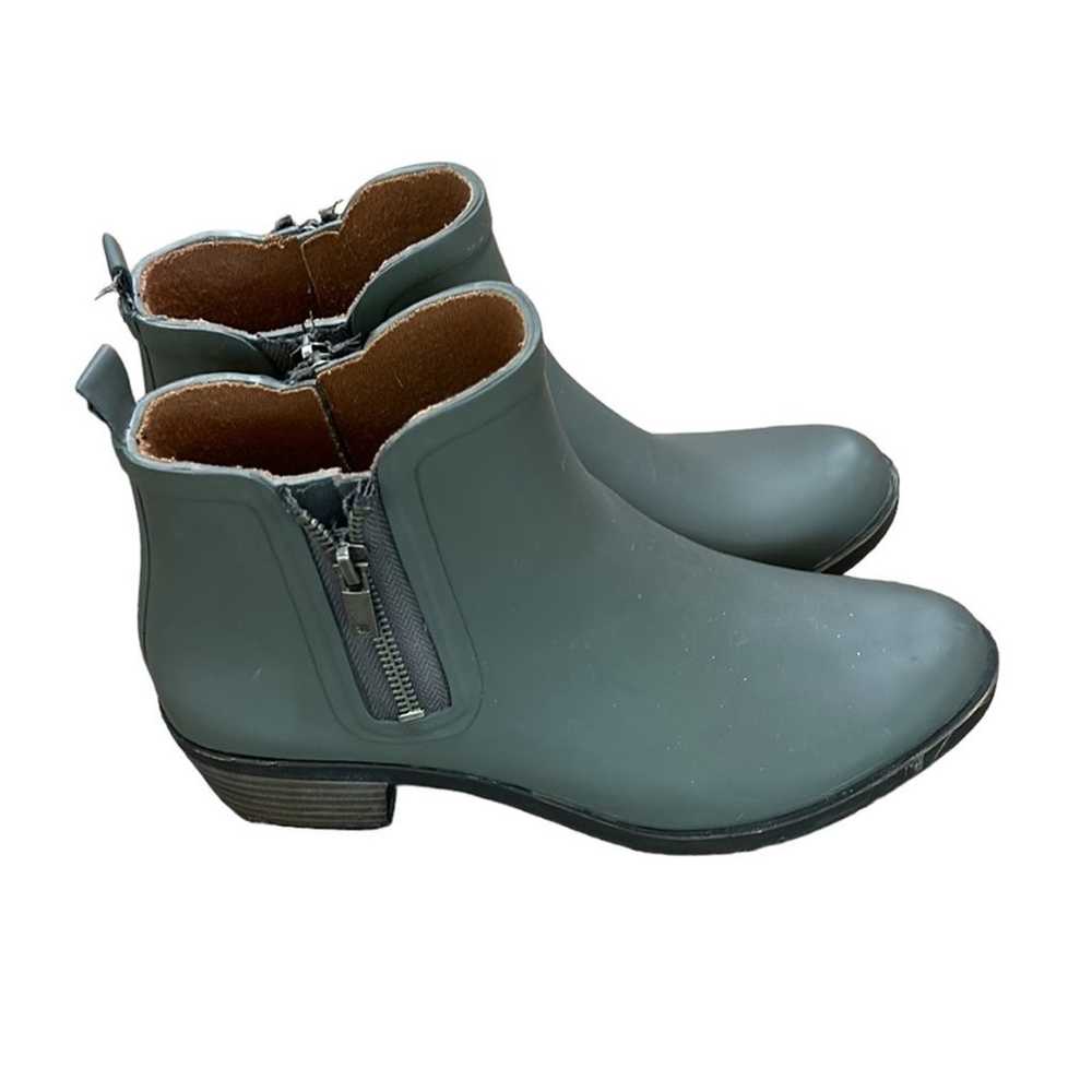 Lucky Brand Basel Double Zip Rain Boots Shoes Rub… - image 1