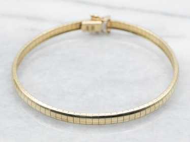Gold Omega Chain Bracelet with Box Clasp - image 1
