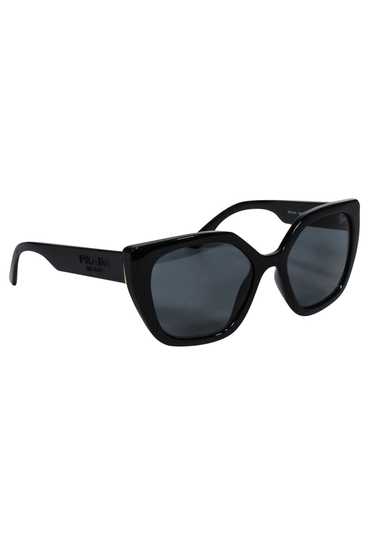 Prada - Black Angular Large Sunglasses