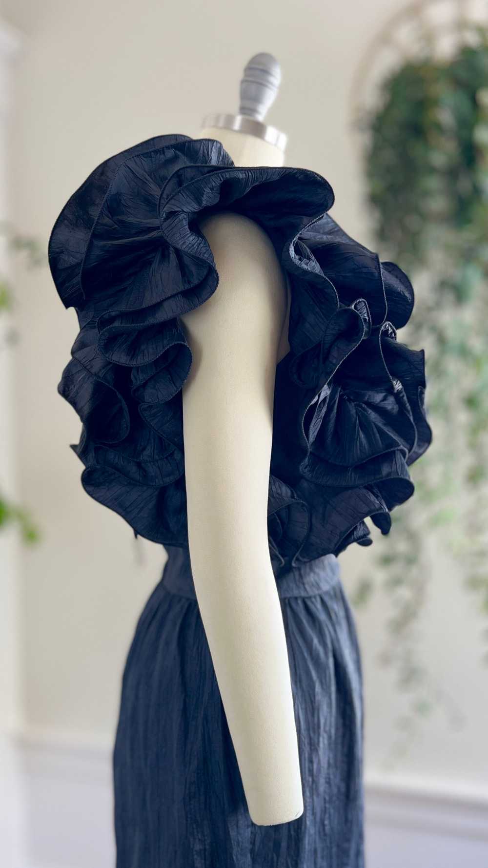 1980s Lace-Up Ruffled Dress | small - image 8