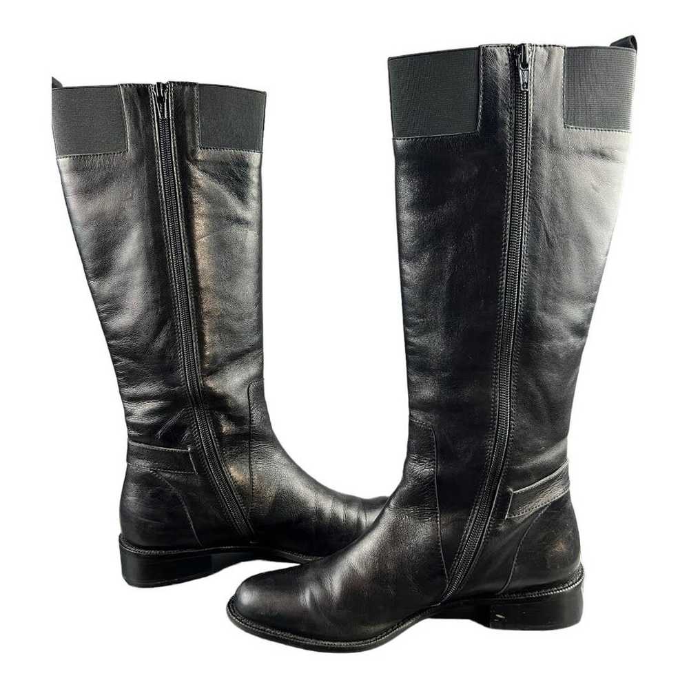 Van Eli Black Leather Womens Riding Boots Knee Hi… - image 11