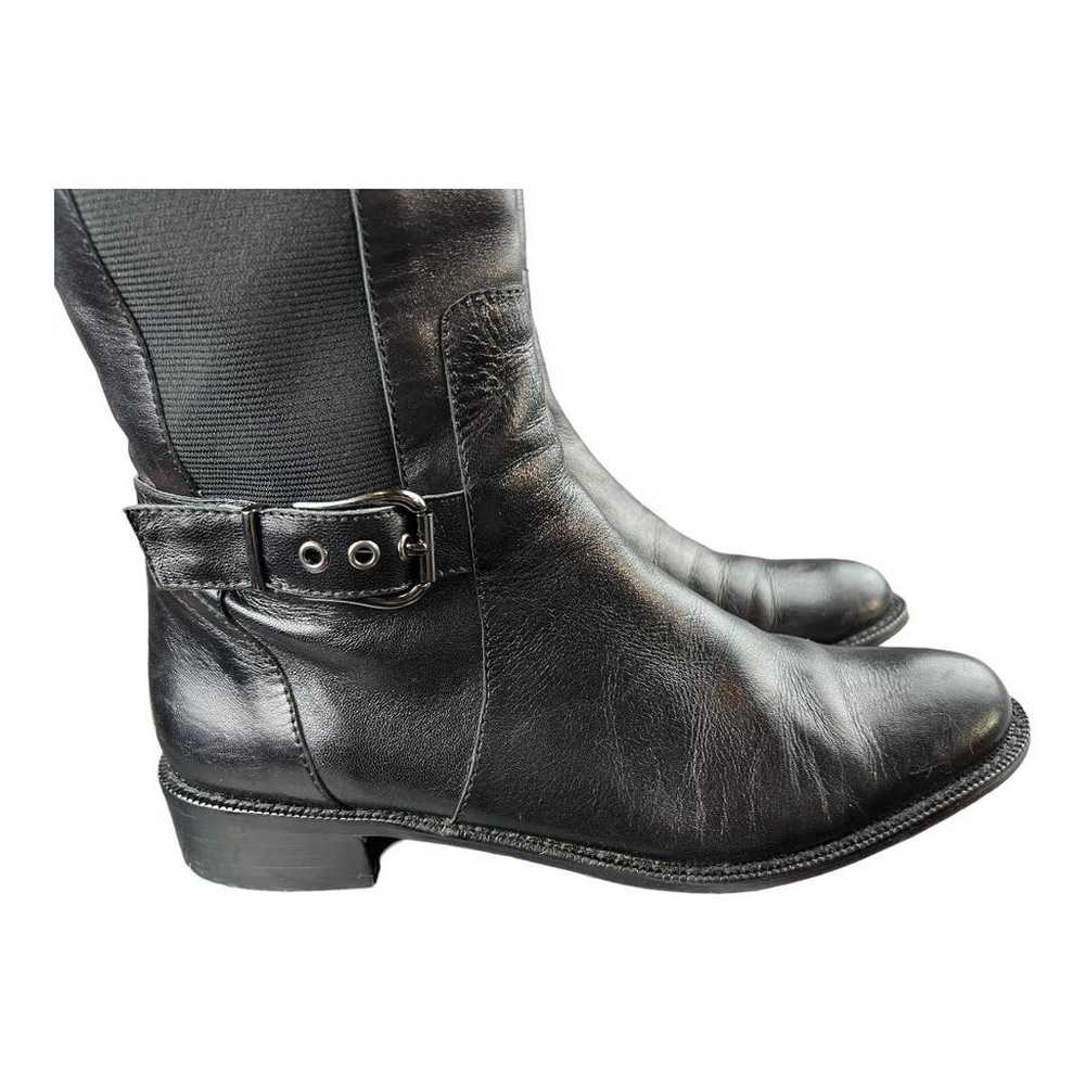 Van Eli Black Leather Womens Riding Boots Knee Hi… - image 2