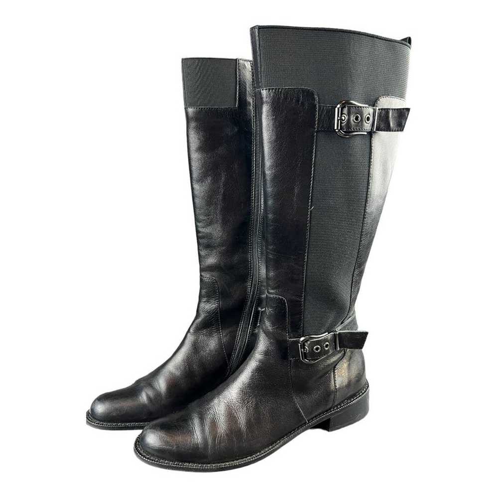 Van Eli Black Leather Womens Riding Boots Knee Hi… - image 6