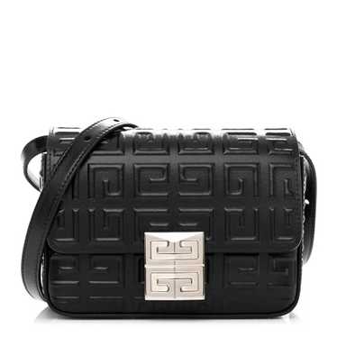 GIVENCHY Calfskin 4G Embossed Small Crossbody Blac