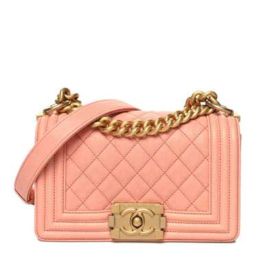 CHANEL Caviar Quilted Small Boy Flap Pink - image 1