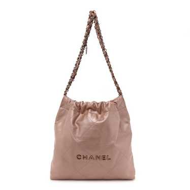 CHANEL Metallic Calfskin Quilted Small Chanel 22 P