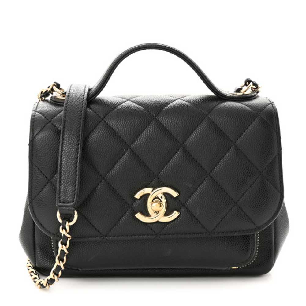 CHANEL Caviar Quilted Small Business Affinity Fla… - image 1