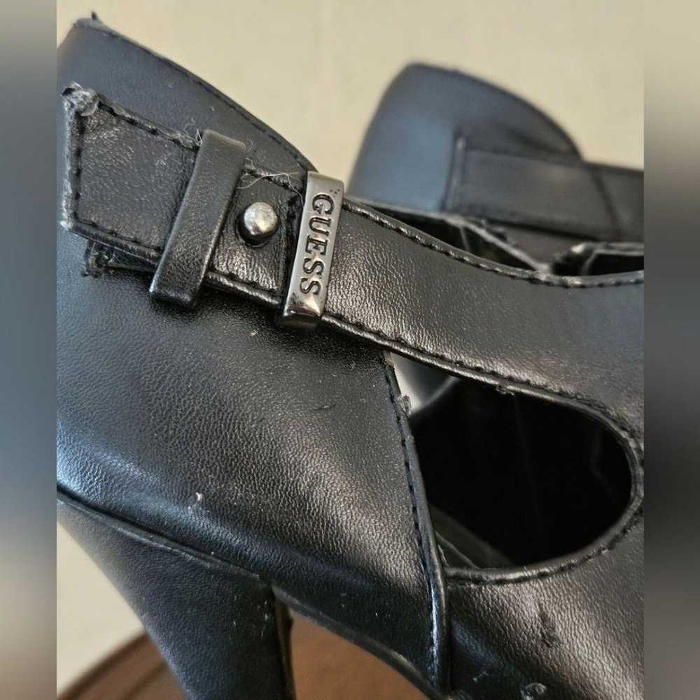 Guess Vegan Faux Leather Black Heel Buckle Bootie… - image 7