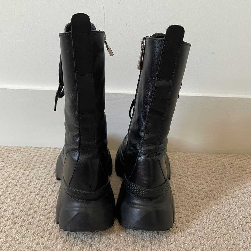ZARA laced genuine leather combat boots size 6.5 - image 8