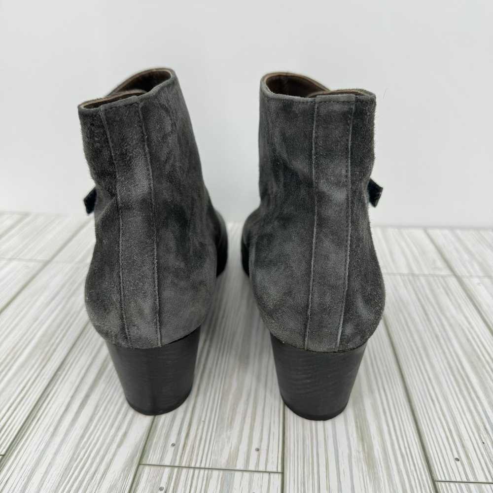 Coclico wedge ankle boots gray suede leather hook… - image 5