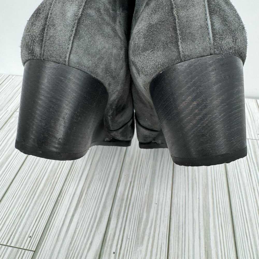Coclico wedge ankle boots gray suede leather hook… - image 9