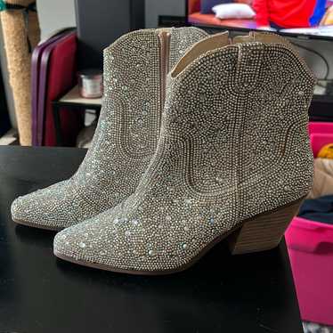 Rhinestone Ankle Boots