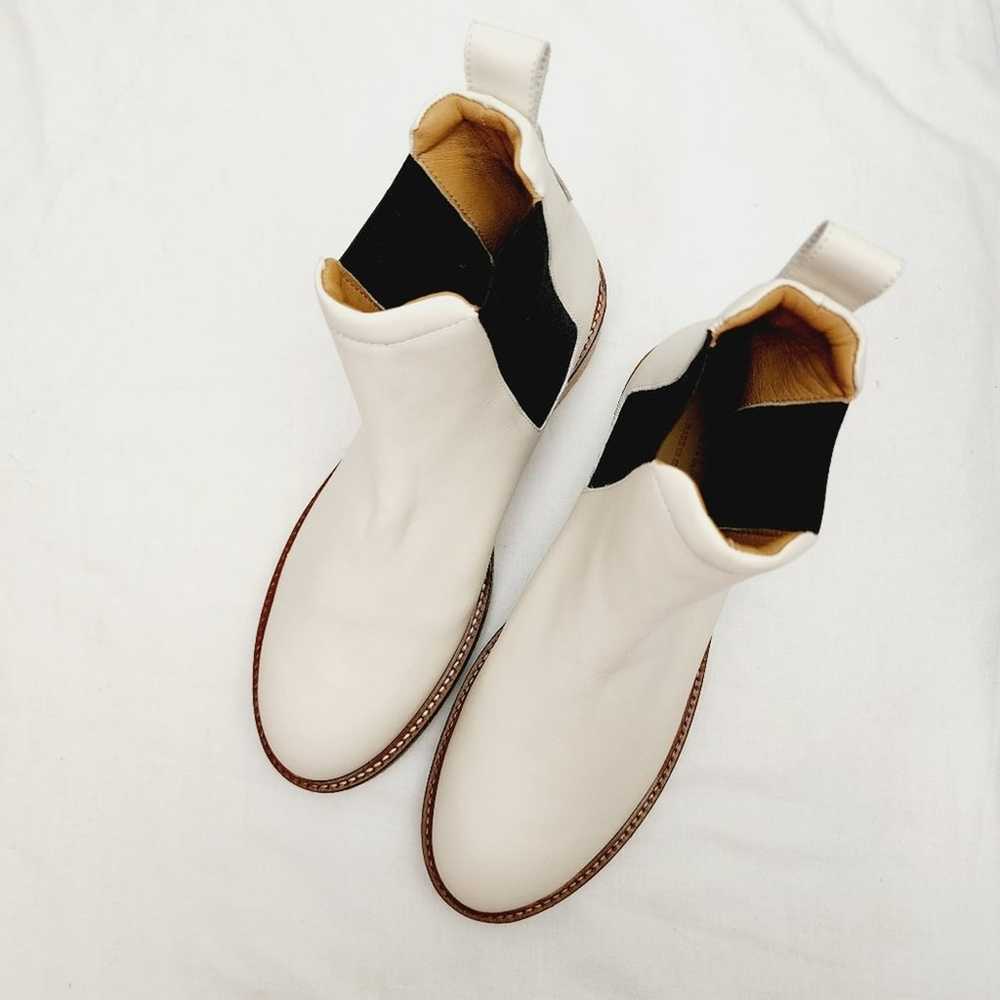 NEW Everlane The Chelsea Leather Ankle Boot White - image 12