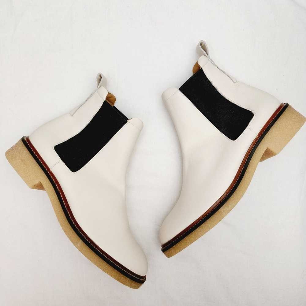 NEW Everlane The Chelsea Leather Ankle Boot White - image 1