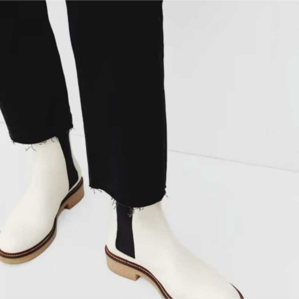 NEW Everlane The Chelsea Leather Ankle Boot White - image 3