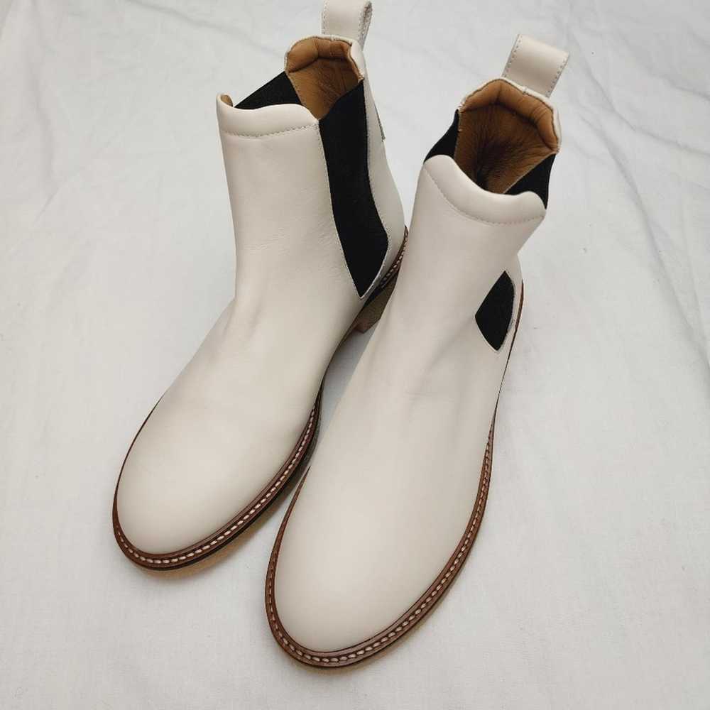 NEW Everlane The Chelsea Leather Ankle Boot White - image 7
