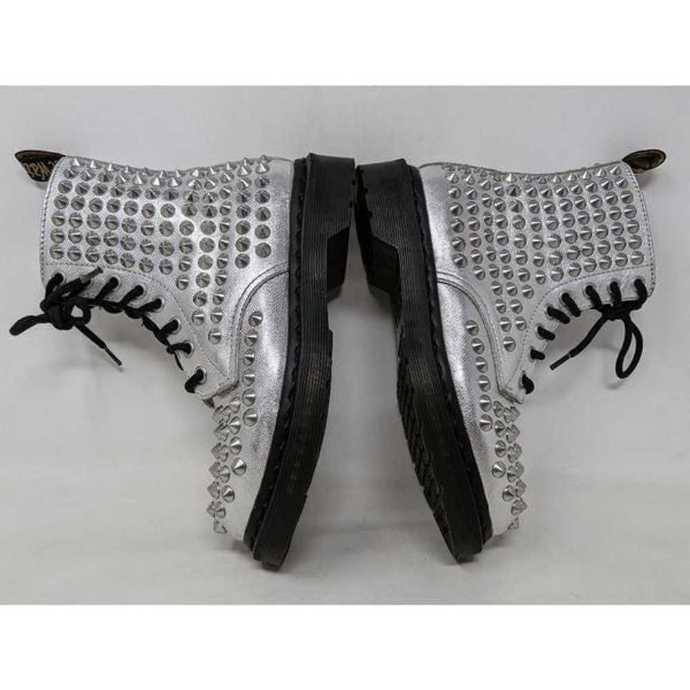 DR. MARTENS SPIKE 1460 8 HOLE SILVER SPIKED BOOTS… - image 3