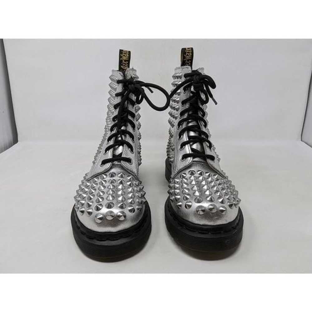DR. MARTENS SPIKE 1460 8 HOLE SILVER SPIKED BOOTS… - image 4