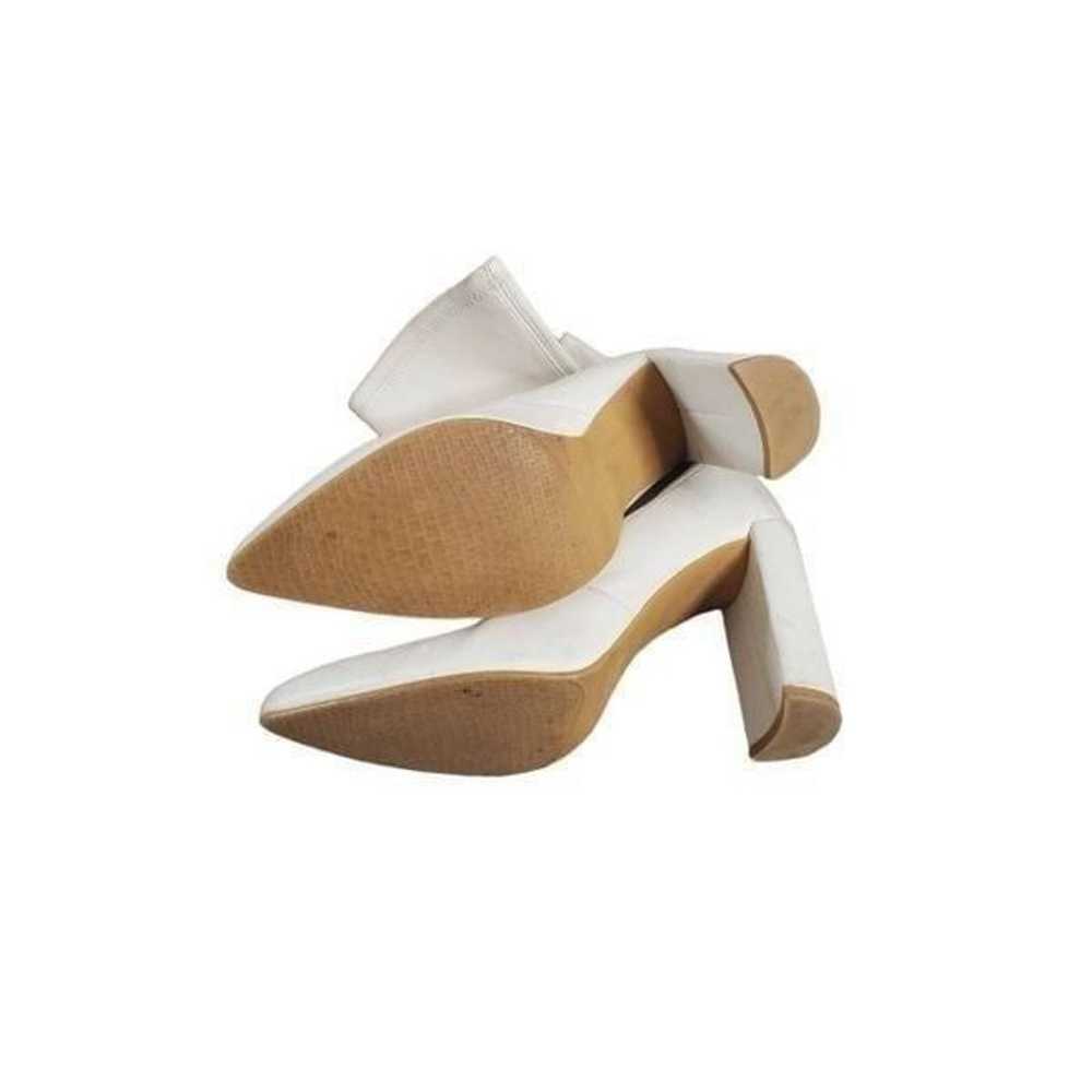 Stuart Weitzman White Clinger Stretch Ankle Boots… - image 10