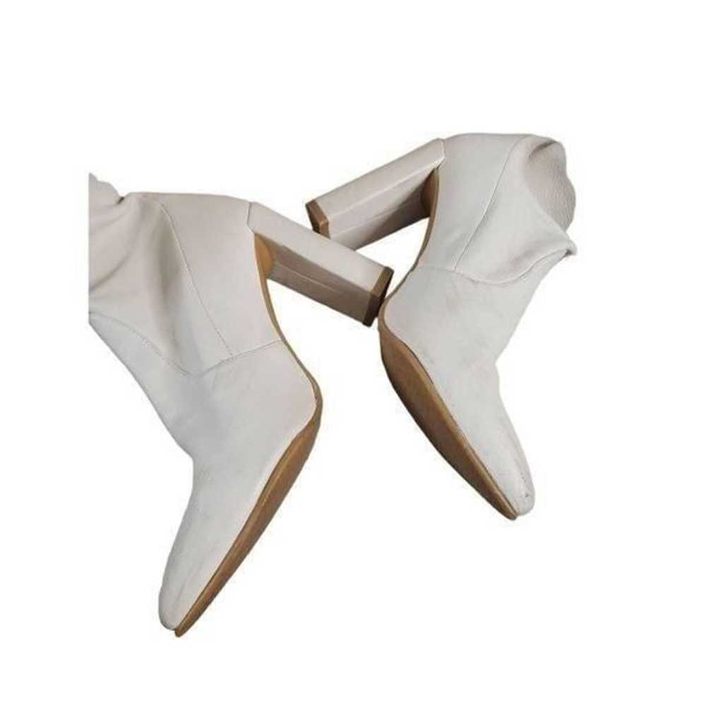Stuart Weitzman White Clinger Stretch Ankle Boots… - image 4