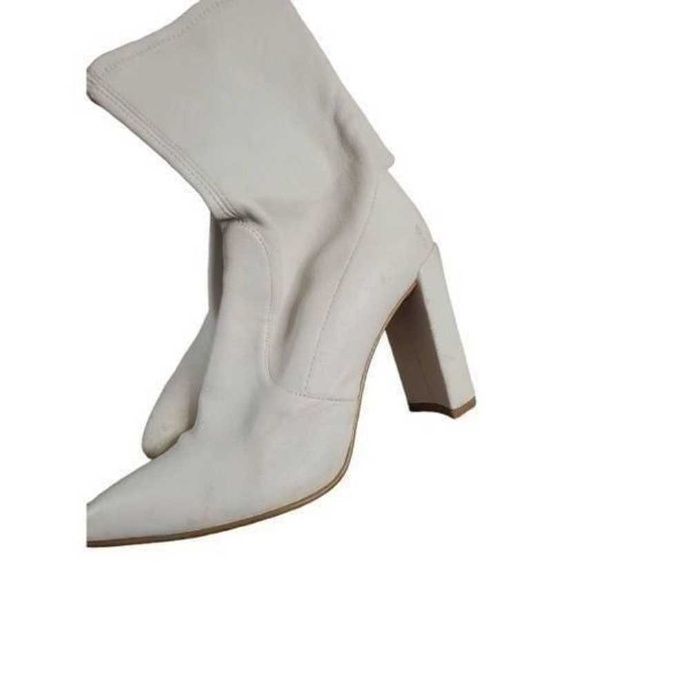 Stuart Weitzman White Clinger Stretch Ankle Boots… - image 8