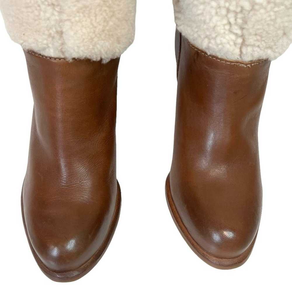 Ugg Ava Shearling Heeled Knee High Brown Leather … - image 4