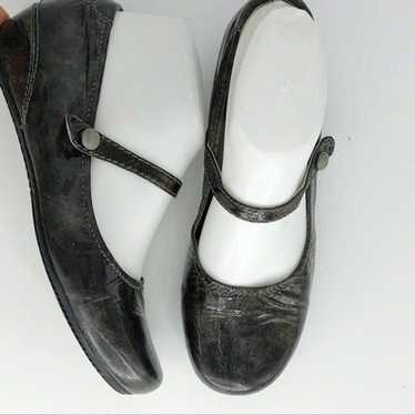 Ecco Mary Jane Flat Shoes Slate Leather