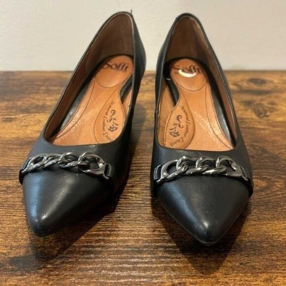 Sofft Black Leather Shoes Pointy Toe size 9 women… - image 6