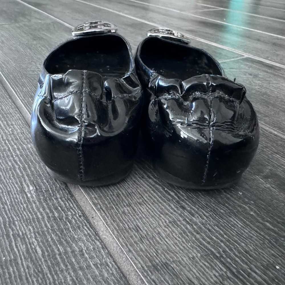 Tory Burch Reva Ballet Flats Black Leather Slip O… - image 4