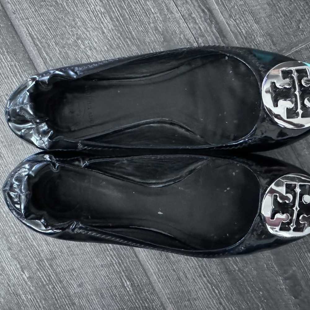 Tory Burch Reva Ballet Flats Black Leather Slip O… - image 5