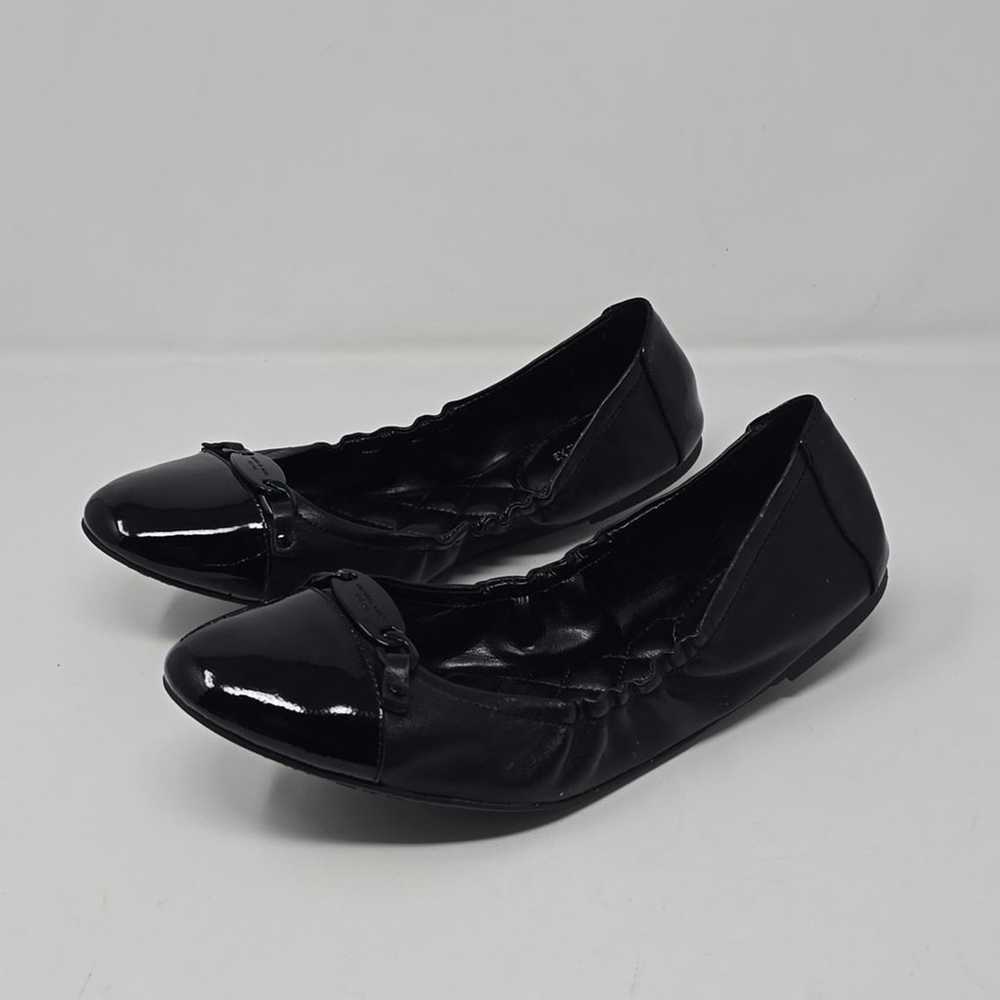 Michael Kors Joyce Black Leather Ballet Flats Wom… - image 1