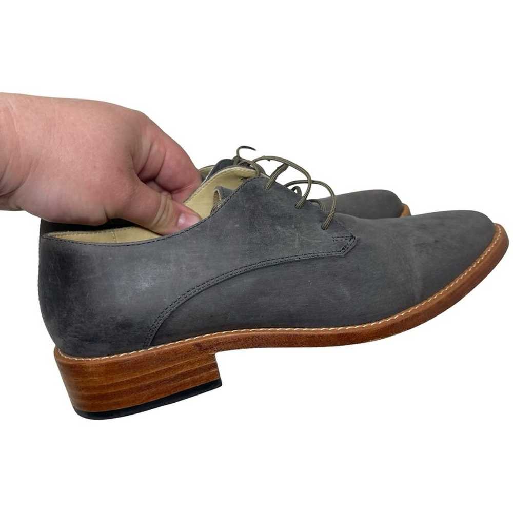 Nisolo James Oxford Slate grey nubuck leather sz 7 - image 3