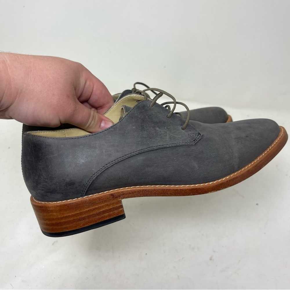 Nisolo James Oxford Slate grey nubuck leather sz 7 - image 5