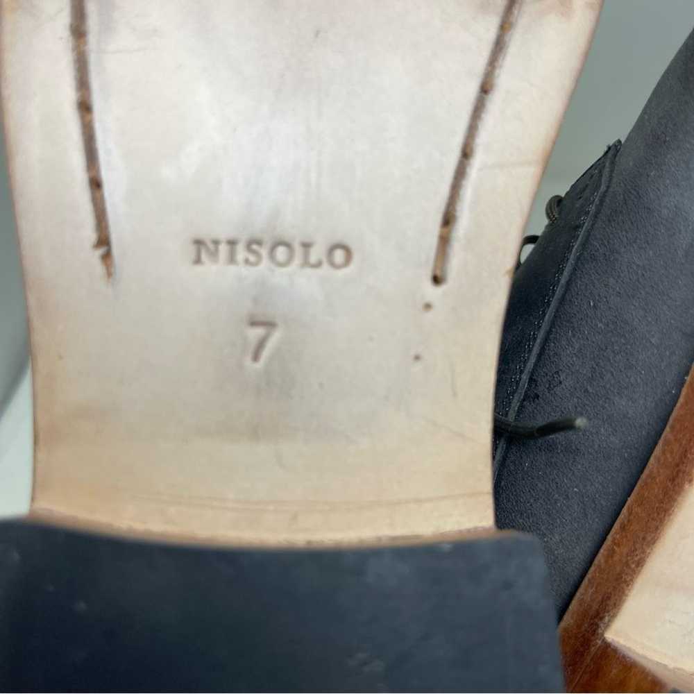 Nisolo James Oxford Slate grey nubuck leather sz 7 - image 7