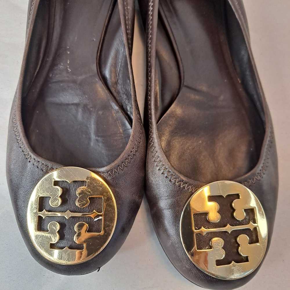 Tory Burch Womens Size 7 Ballet Flats Metal Doubl… - image 1