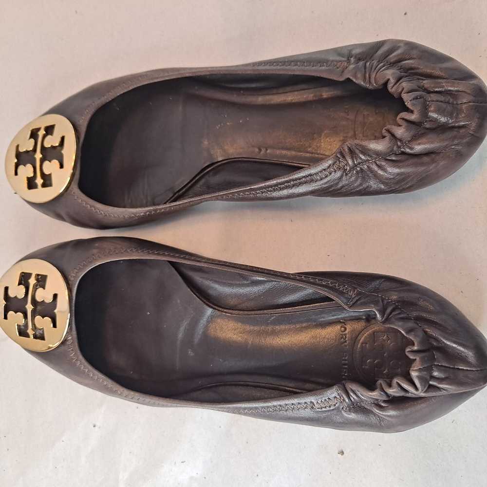 Tory Burch Womens Size 7 Ballet Flats Metal Doubl… - image 4