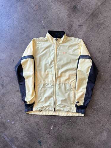 1990s Nike Soft Yellow Running Jacket - image 1