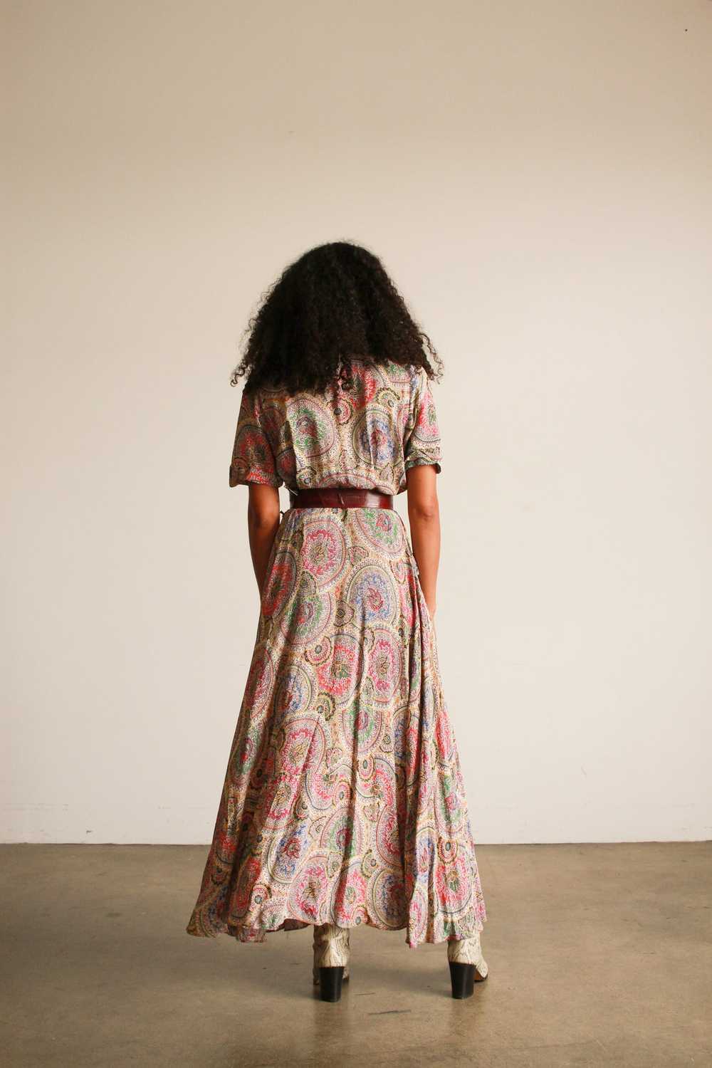 1940s Floral Print Cold Rayon Dressing Gown - image 6