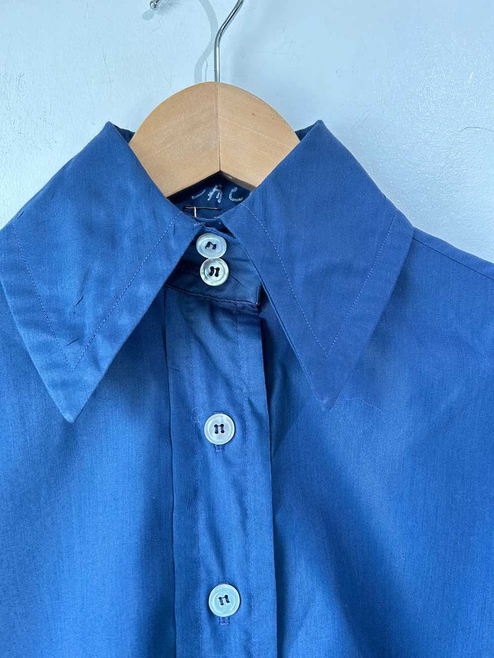 Vintage Saels Blue Tuxedo Shirt - image 2