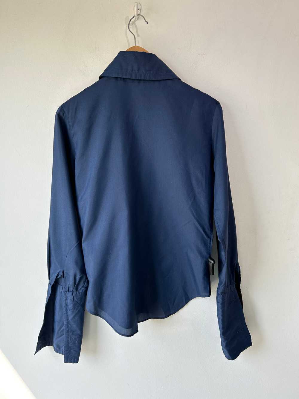 Vintage Saels Blue Tuxedo Shirt - image 4