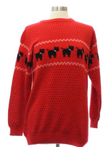 1990's Motherhood Womens Scottie Dog Sweater