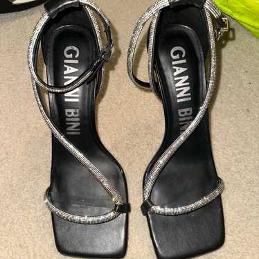 Gianni Bini black rhinestone heels