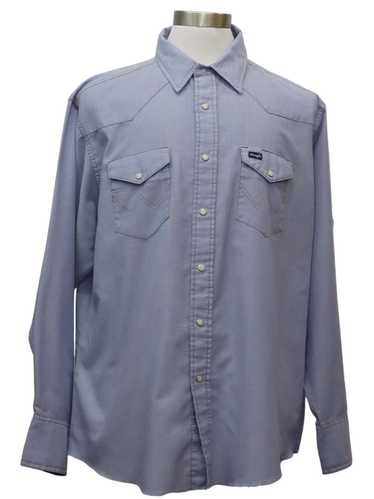 1980's Wrangler Mens Wrangler Chambray Western Shi