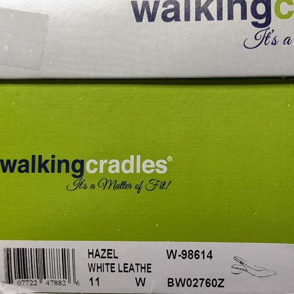 Walking Cradles Hazel Slingback Pumps, White Leat… - image 6